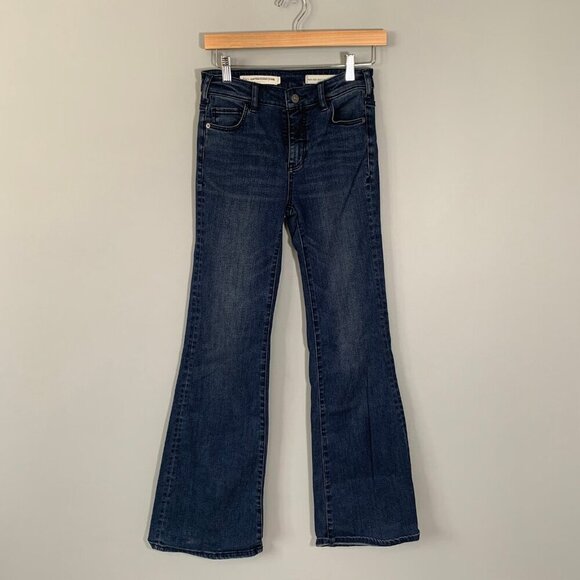 Pilcro and the letterpress dark wash high-rise bootcut stretch denim jeans - Picture 1 of 12